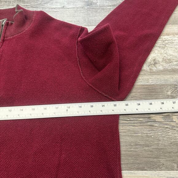 Tommy Bahama Red Men L Cotton Cashmere Preppy Mock Neck 1/4 Zip Pullover Sweater - Picture 6 of 9
